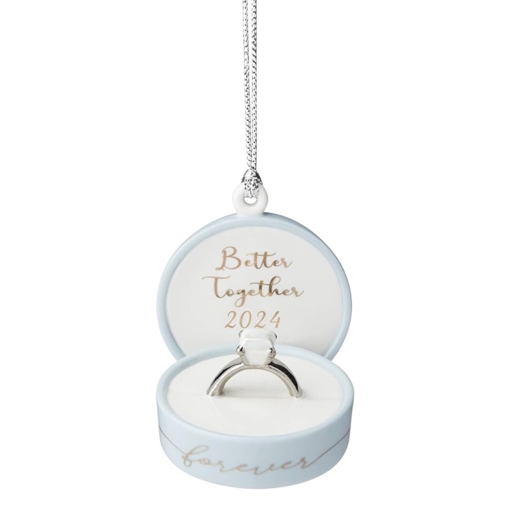 Lenox Together Forever Ring Box Year 2024 Christmas Ornament